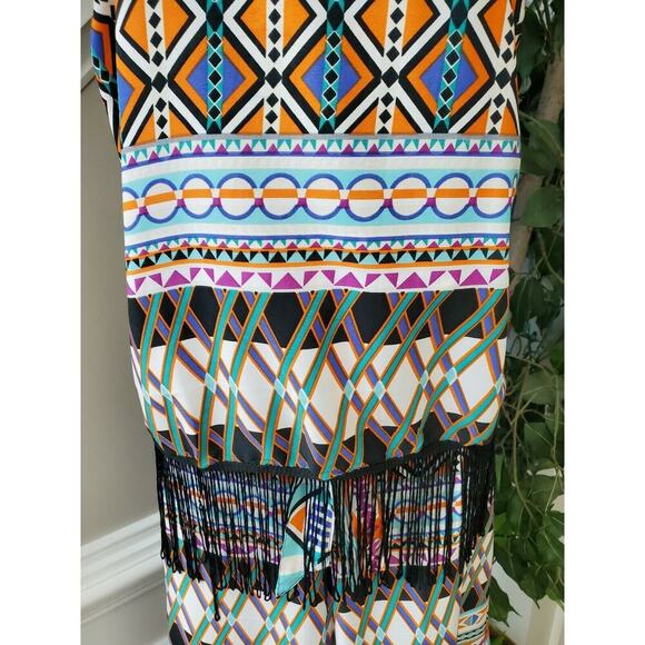 Indian Tropical Fashion Women Multicolor 100% Polyester 2 Piece Pantsuits Size M - Picture 6 of 12